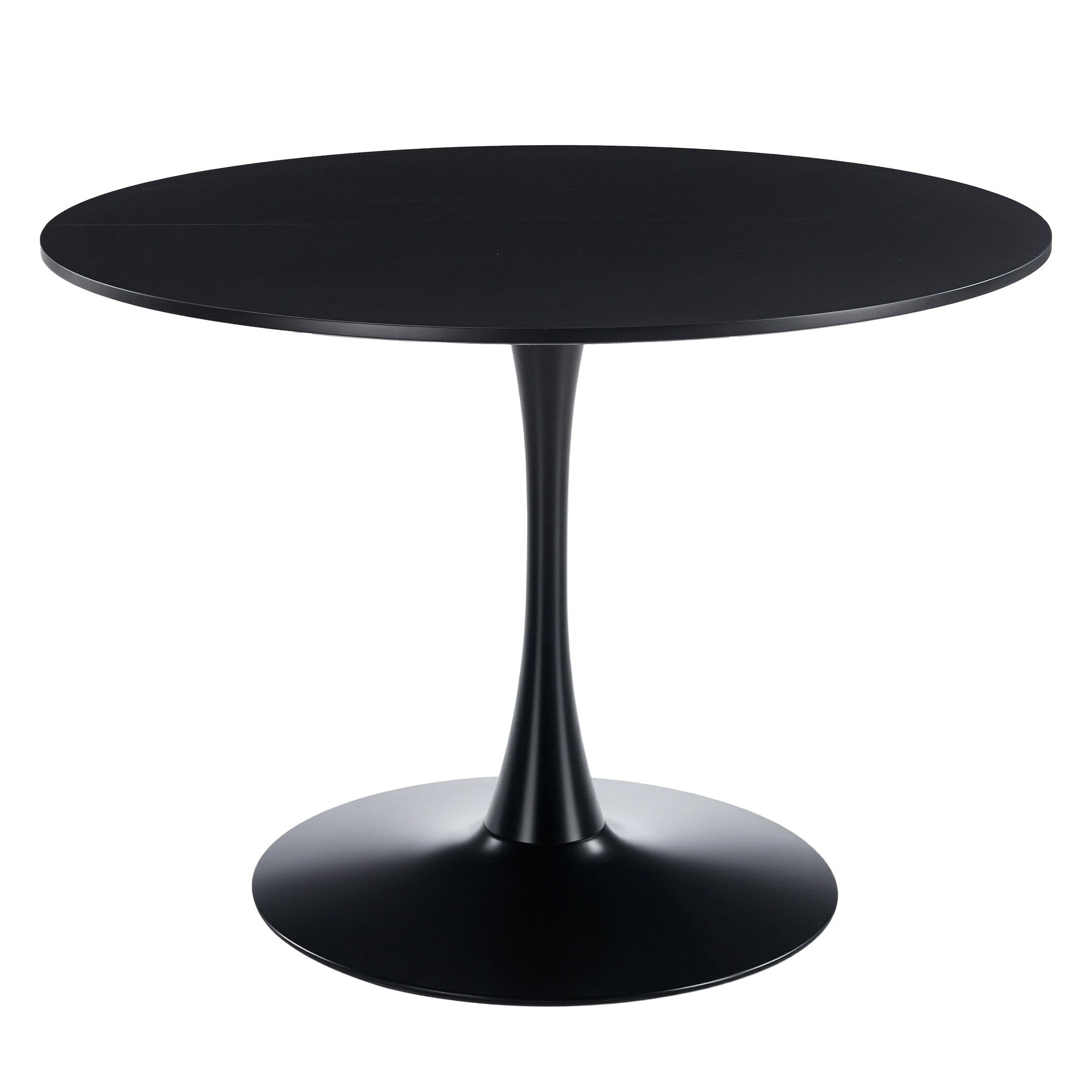 42.1 Mid Century Dining Table For 4 6 People Round Mdf Table Top Pedestal Dining Table Coffee Table Black