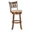 42.5 In.H Brown Finish Low Back Wood Frame Barstool Wood Seat Set Of 1 44