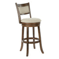 42.5 In.H Brown Finish Low Back Wood Frame Barstool Wood Seat Set Of 1 44
