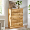 42 6 Drawer Dresser Tall Vintage Chest Of Drawers With Curved Fronts