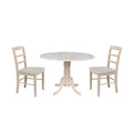 42 Dual Drop Leaf Table With 2 Madrid Chairs