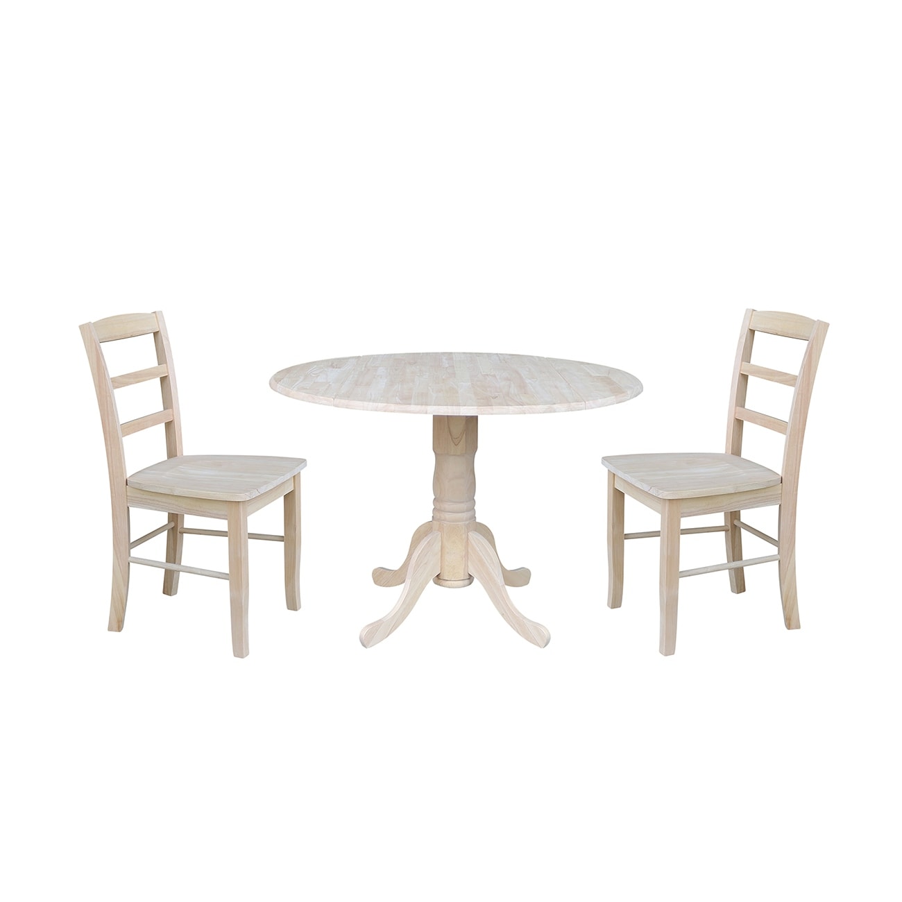 42 Dual Drop Leaf Table With 2 Madrid Chairs