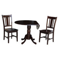 42 Dual Drop Leaf Table With 2 San Remo Chairs