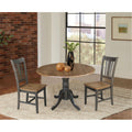42 Dual Drop Leaf Table With 2 San Remo Side Chairs 3 Piece Set