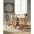 International Concepts 42 Dual Drop Leaf Table With 4 Windsor Chairs
