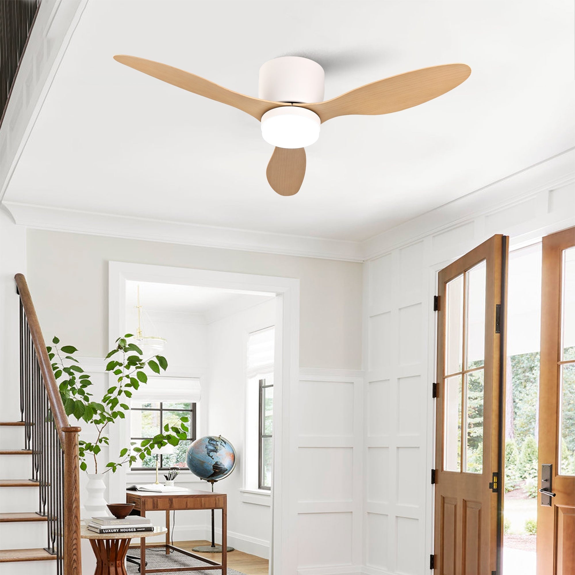 42 Flush Mount Ceiling Fan With Remote And 6 Speeds