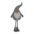 42 Gray And White Ajustable Height Chubby Smirking Gnome Plush Table Top Christmas Figure