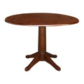 42 Round Dual Drop Leaf Table Espresso