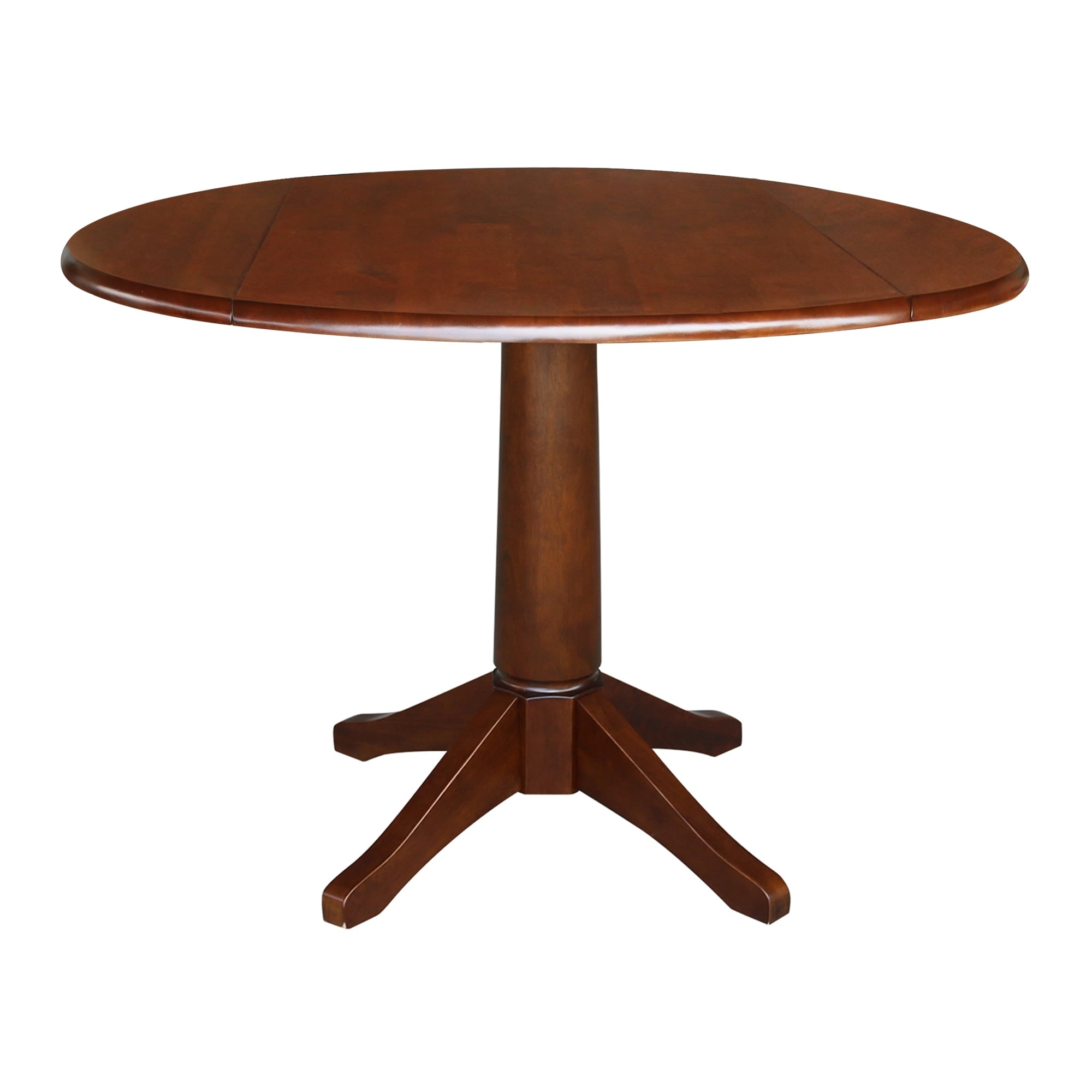 42 Round Dual Drop Leaf Table Espresso