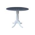 42 Round Pedestal Dual Drop Leaf Table Unfinished N A