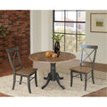 42 Dual Drop Leaf Table With 2 X Back Chairs 3 Piece Set