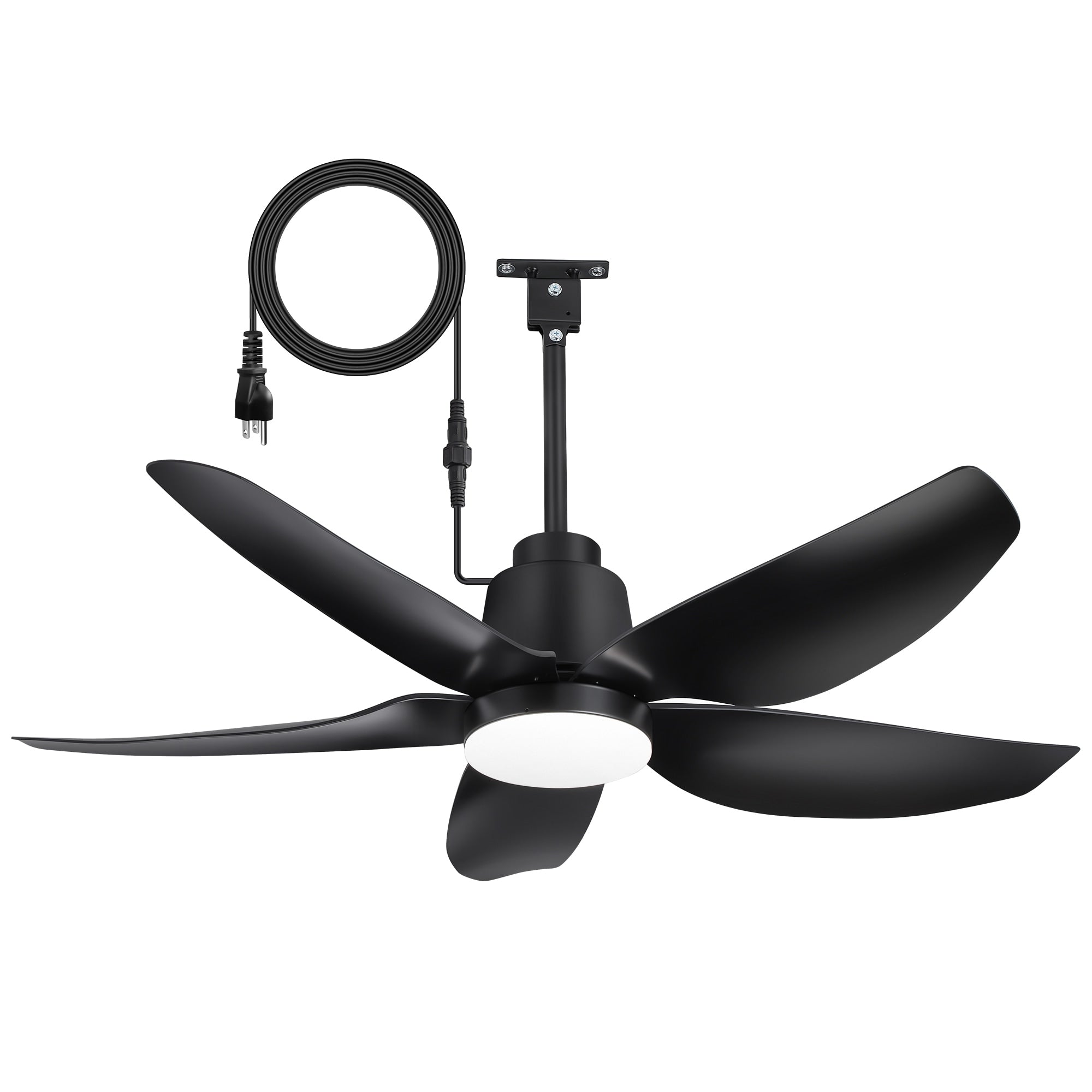 42 Waterproof Ceiling Fan With Light Outdoor Indoor Fan Dc Motor Remote Control 5 Blade 6 Speed Quiet Reversible