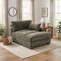 42 W Chenille Upholstered Chaise Lounge