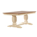 Iconic Furniture Company 42 X64 X82 Double Pedestal Transitional Distressed Caramel Biscotti Table