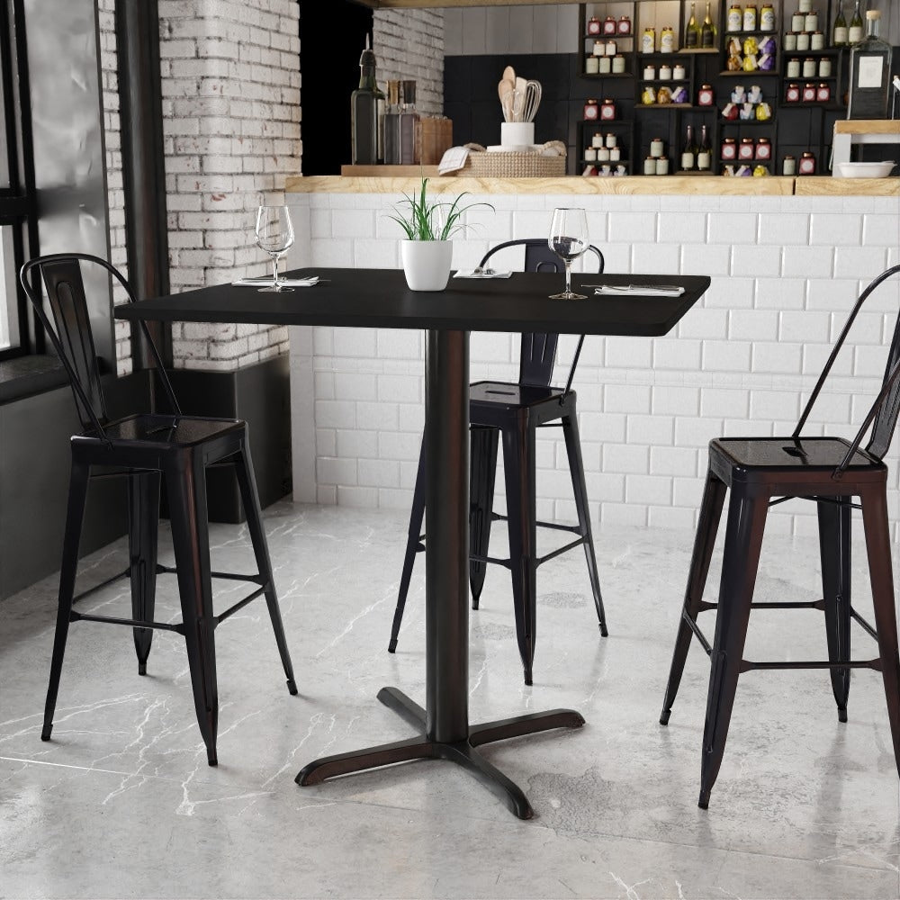 42 Inch Square Laminate Table Top With Bar Height Base
