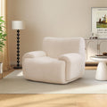 42W Modern Chenille Upholstered Accent Chair With Deep Seats No Assembly