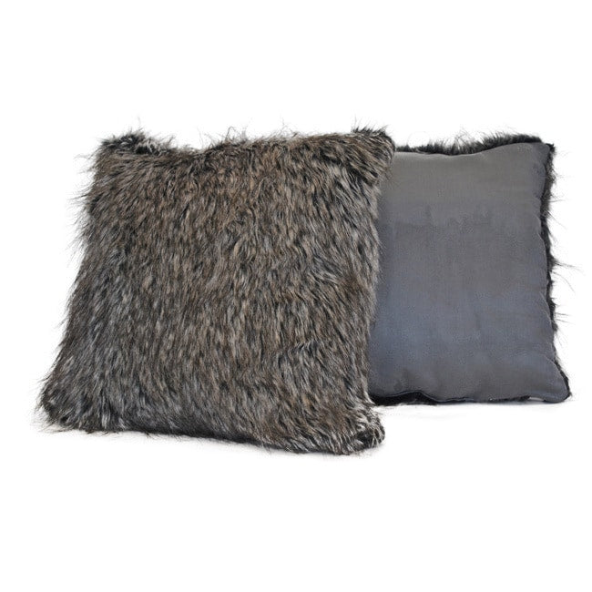 Sherry Kline Desert Fox Grey Fur Decorative Pillow Set Of 2