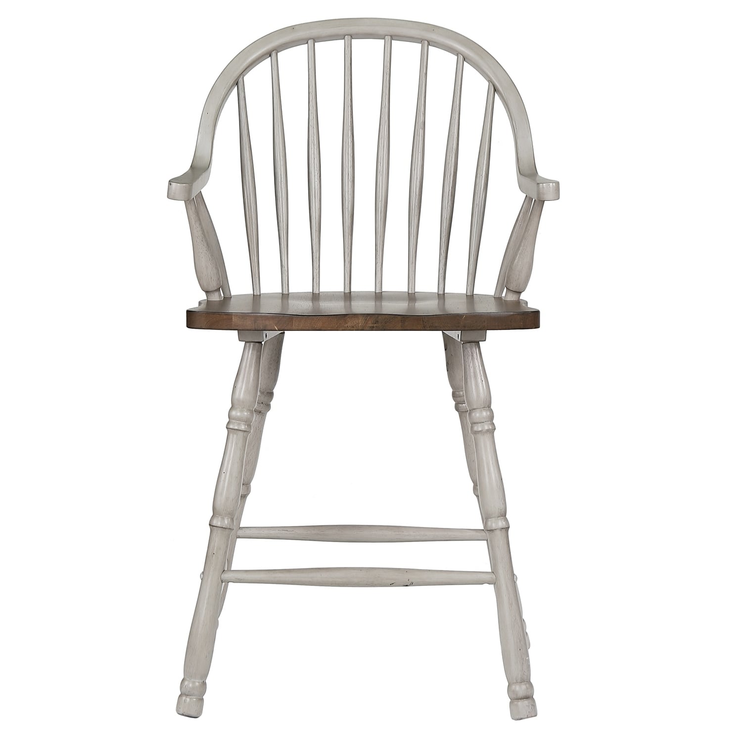 43 In.H Brown Finish Low Back Wood Frame Barstool Wood Seat Set Of 2 44.5