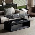 43.3 Inch Lift Top Wood Coffee Table With Storage And Adjustable Height For Living Room