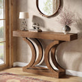 43.31 Inch Farmhouse Console Table With Curved Legs For Living Room Hallway Foyer