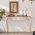 43.31 French Country Carved Console Table With Curved Legs For Hallway Living Room