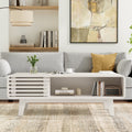 43.3 Mid Century Farmhouse Wood Coffee Table With Storage
