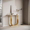 43.3 Modern Faux Marble Top Accent Console Table