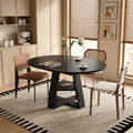 43.3In 59In Extendable Round Dining Table For 4 8 Oval Dining Table With Removable Leaves Space Saving With Storage Shelf