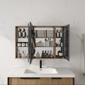 43.4 Bathroom Mirror Cabinet With Storage Combination Wall Mounted Medicine Cabinet With Mirror Door Adjustable Glass Shelves