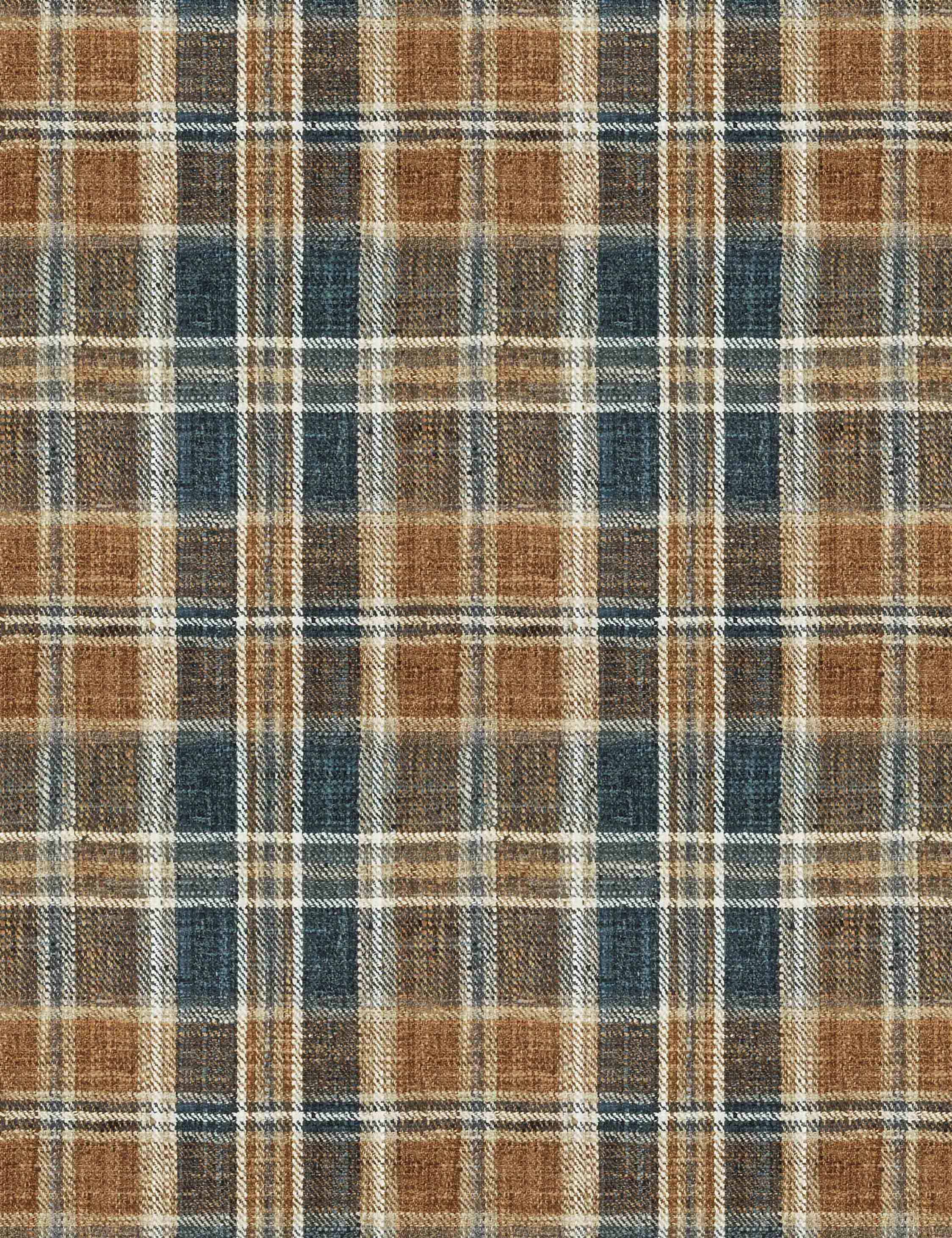 Navy Tartan Fabric Swatch