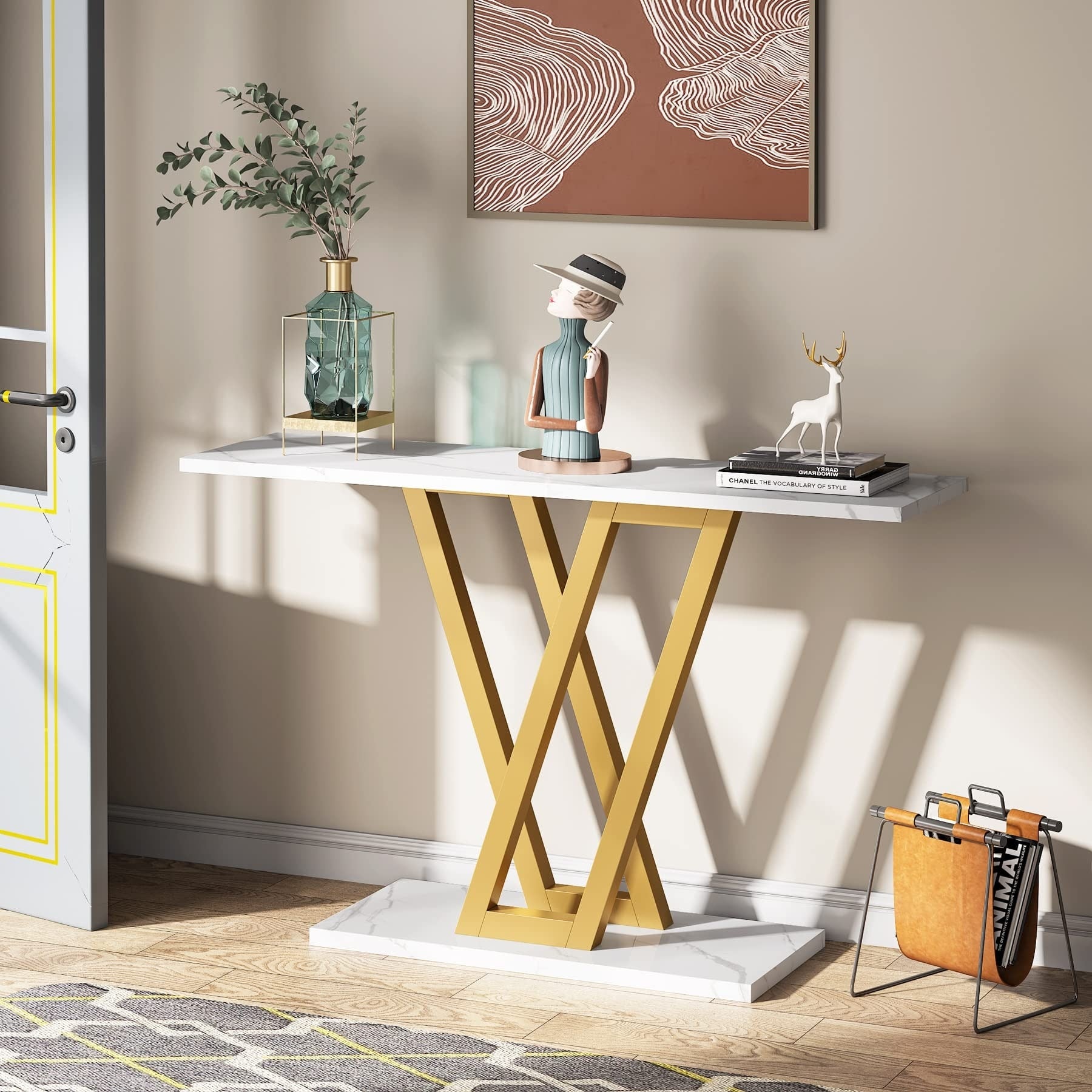 43 Modern Console Table For Entryway Narrow Sofa Table For Living Room Hallway 43.31W X 11.81 D X31.5 H