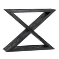 44 In. Black Solid Wood Accent_Console_Sofa Table