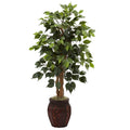 44 Inch Ficus Tree And Decorative Planter
