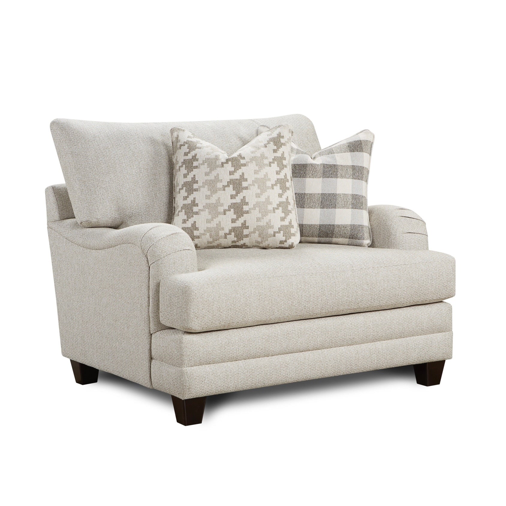 Basic Off White Wool Chair And A Half
