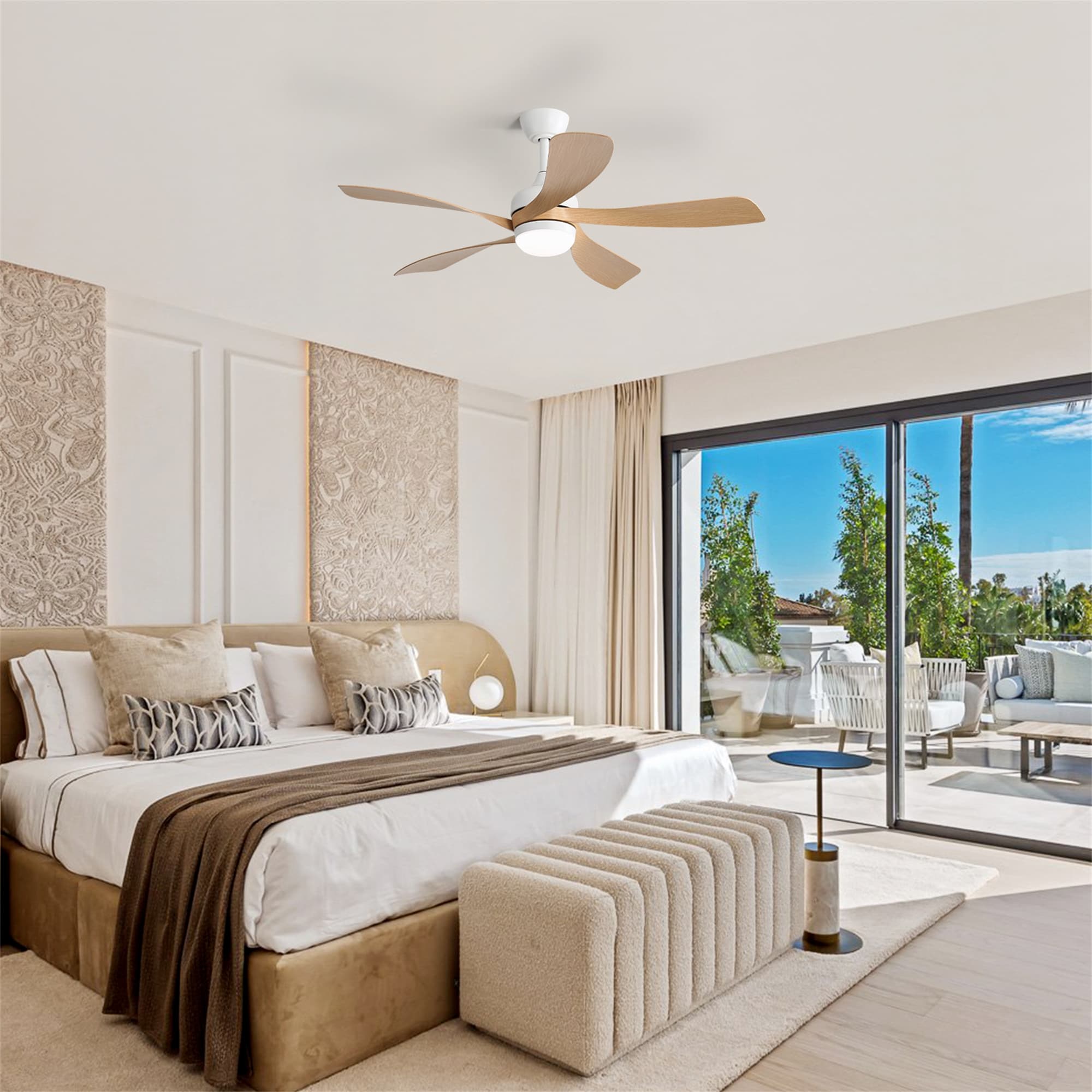 45 Inch Smart Ceiling Fan With Light