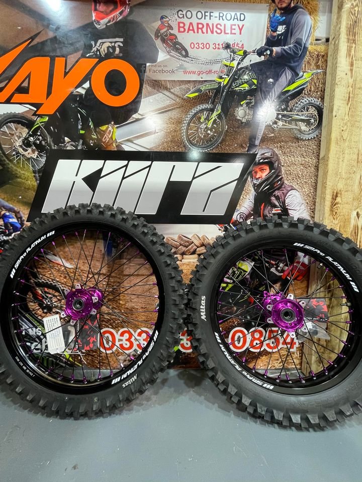 SM PRO ULTRA BEE WHEEL SET 21/18″ STANDARD PURPLE/PURPLE COMBO