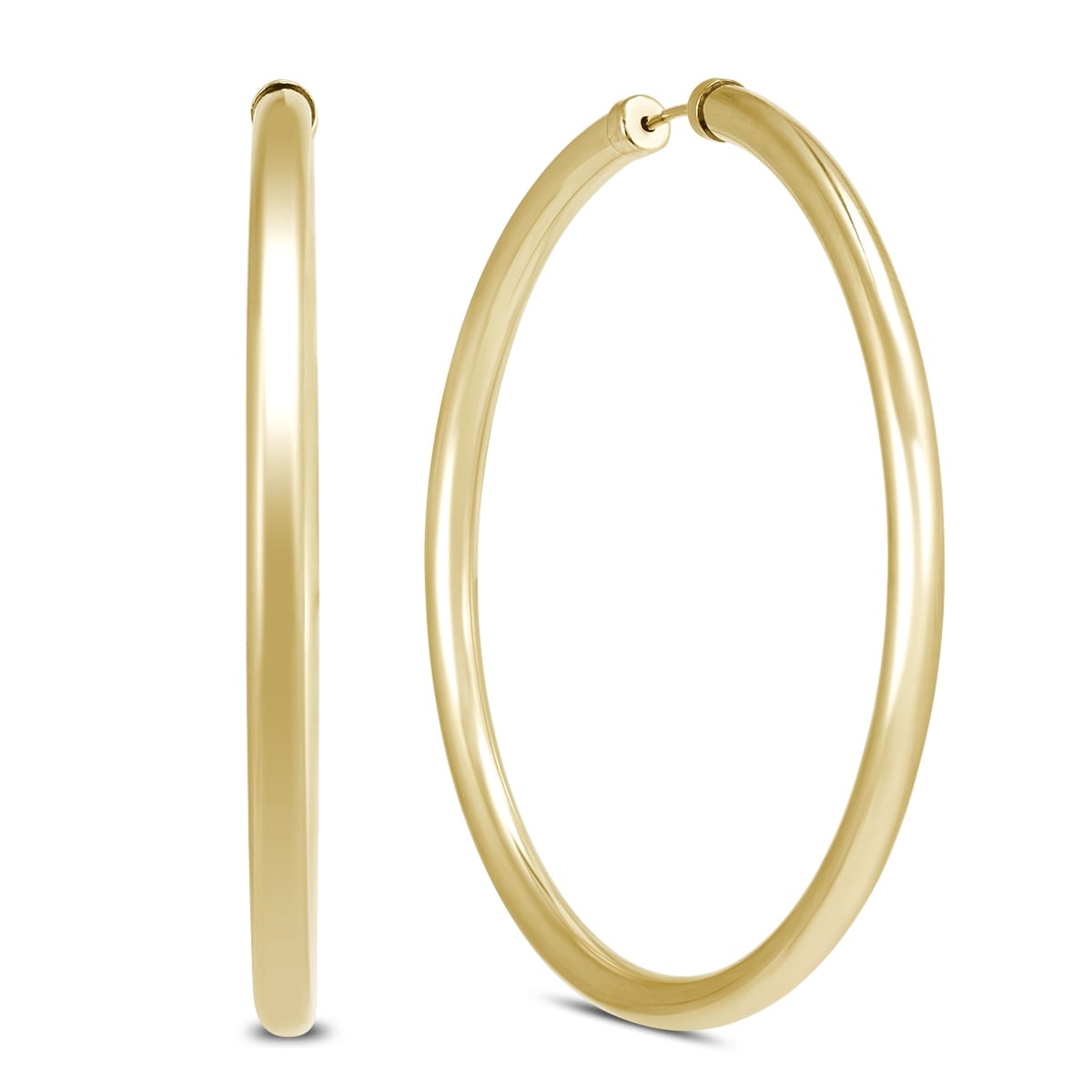 Marquee Jewels 45Mm 14K Yellow Gold Filled Endless Hoop Earrings 3Mm Gauge