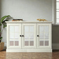 45 Storage Cabinet With 3 Mirrored Acrylic Doors Adjustable Shelves Sideboard For Living Room Dining Room Or Kitchen