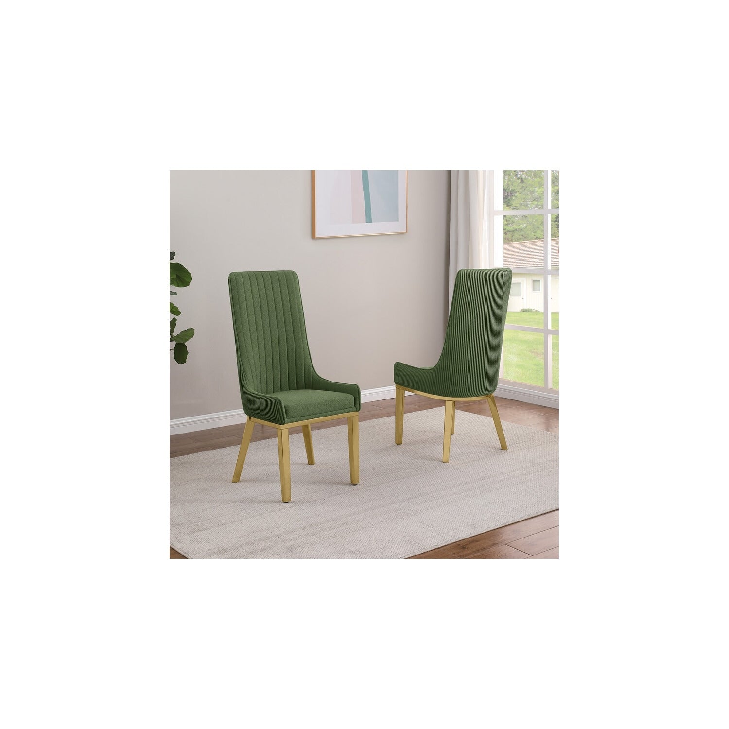 46 In.H Gray Finish High Solid Back Armless Dining Chair With Fabric Seat Material