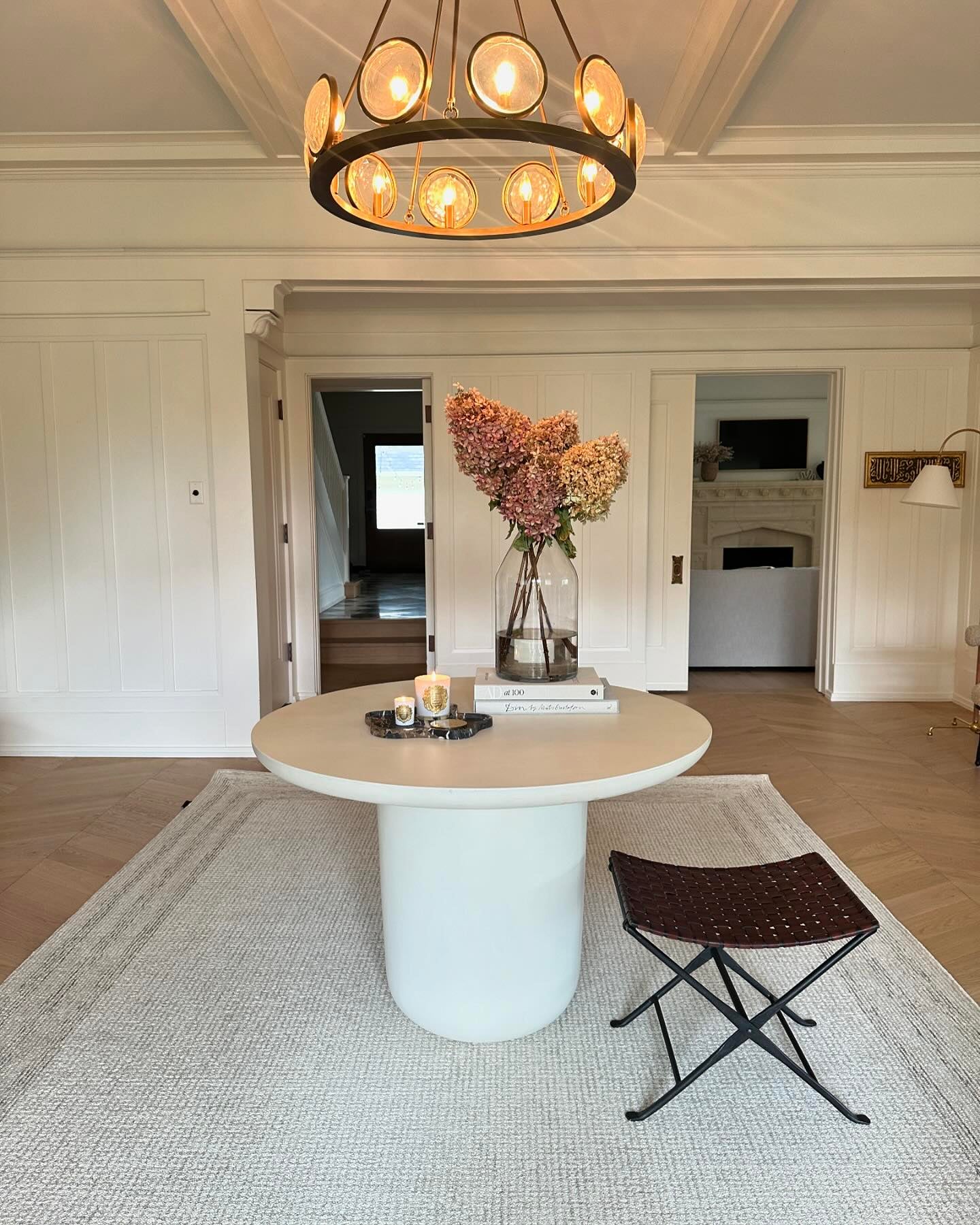 Lola 45in Round Ivory Concrete Dining Table