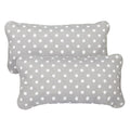 Grey Dots Corded 12 X 24 Inch Indoor Outdoor Lumbar Pillows Set Of 2