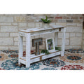 Farmhouse Distressed Off White Console Table