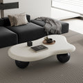 47 Inch Cloud Shaped Coffee Table With 3 Ball Legs For Living Room