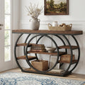 47 Inch Console Table For Entryway 5 Tier Industrial Narrow Sofa Table 47.24 L X 11.81 W X 31.49 H
