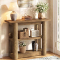 47 Inch Narrow Console Table With 3 Tier Storage Shelves For Entryway Living Room Foyer 41.34 L X 11.81 W X 31.5 H