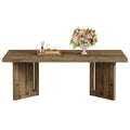 47 Inch Rustic Wood Coffee Table Farmhouse Rectangle Center Table