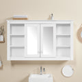 47 Inch Wall Mounted Bathroom Mirror Cabinet With Storage Adjustable Shelf Open Shelves For Bathroom Bedroom