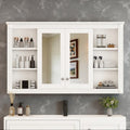 47 Inch Wall Mounted Mirror Medicine Cabinet With Storage Bathroom Bedroom Vanity Organizer With Adjustable Shelf 3 Heights