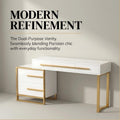47 Inch Modern White Makeup Vanity Desk