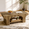 47.24 Coffee Table 2 Tier Simple Rectangle Center Table For Living Room